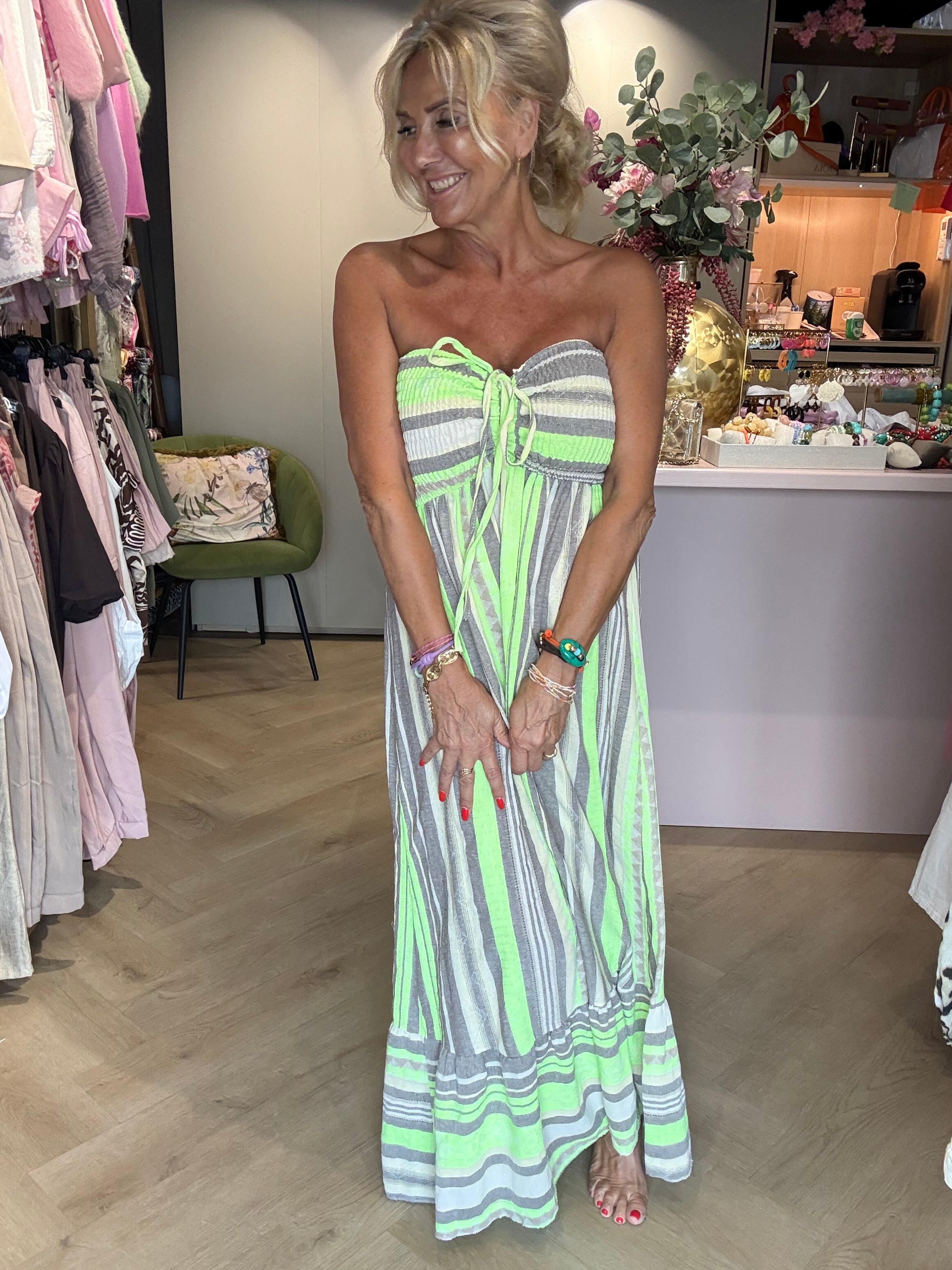 Kleid Florida Grün Taupe